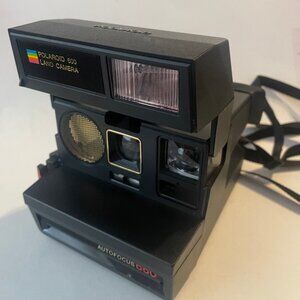 Vintage Polaroid 600 Land Camera, Autofocus 660 with Strap & Case.